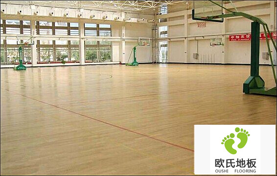 寧夏通訊樞紐工程體育館運動木地板鋪設
