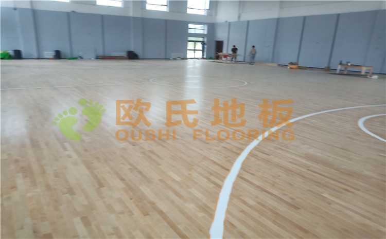 新疆沙雅縣順北油田籃球館木地板案例